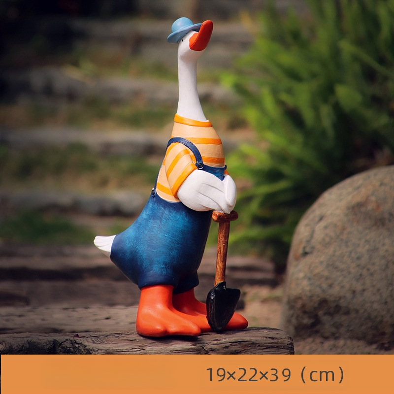 Διακοσμητική πάπια από ρητίνη για μικροτοπίο, υδροπονική δεξαμενή κήπου (υλικό: ρητίνη; χρήση: μικρό τοπίο; υδροπονική δεξαμενή; κήπος)