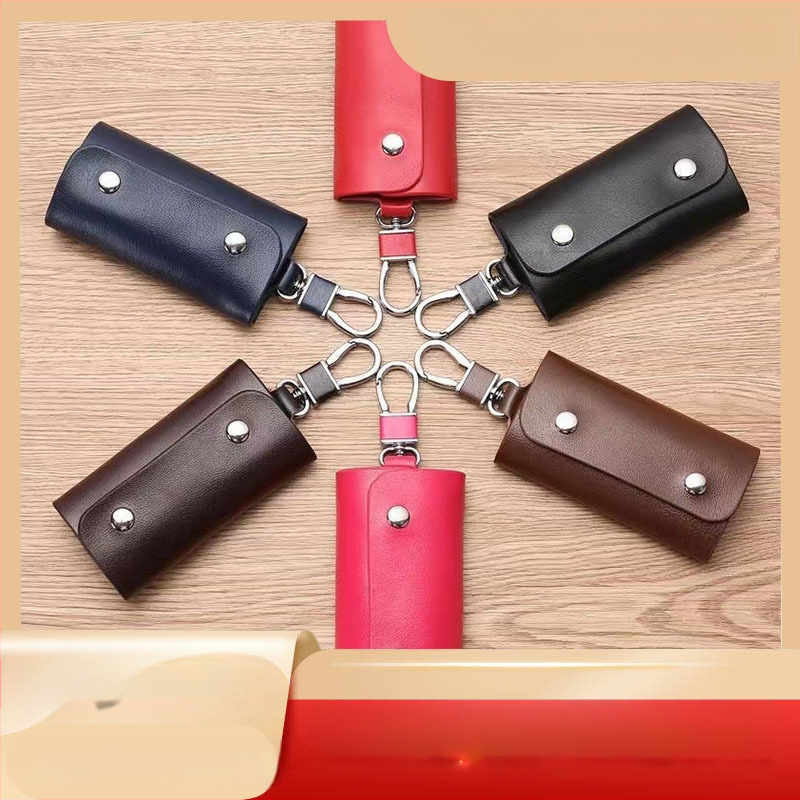 Torba za ključeve, dvostruki sloj teleće kože, gradski stil, vodootporna, ultra lagana