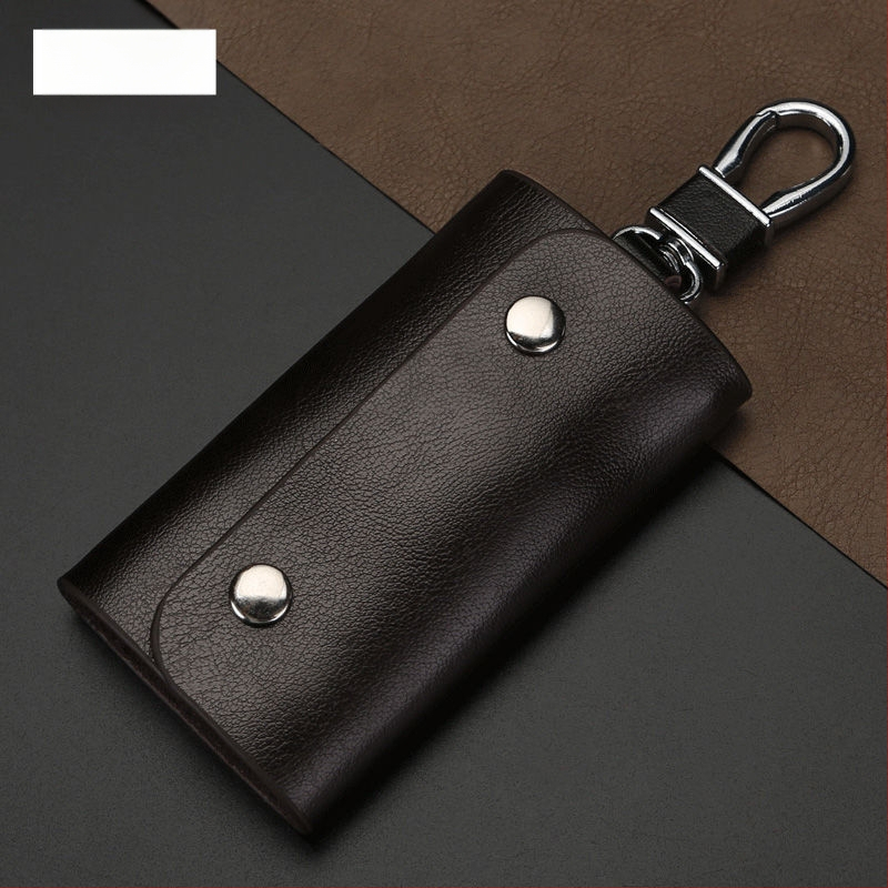 Torba za ključeve, dvostruki sloj teleće kože, gradski stil, vodootporna, ultra lagana
