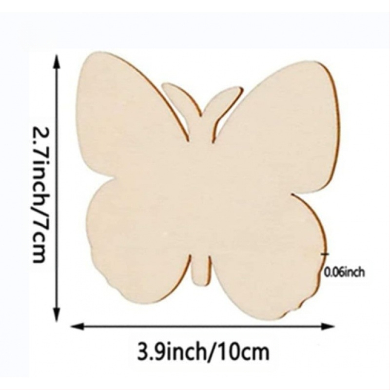 Дървени шаблони за рисуване на пеперуди за деца — бук дърво, пъзел арт комплект, тема пеперуда, модерен и семпъл стил за домашен декор
