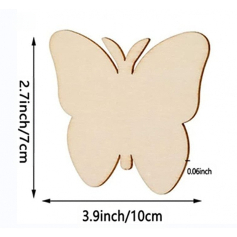 Дървени шаблони за рисуване на пеперуди за деца — бук дърво, пъзел арт комплект, тема пеперуда, модерен и семпъл стил за домашен декор