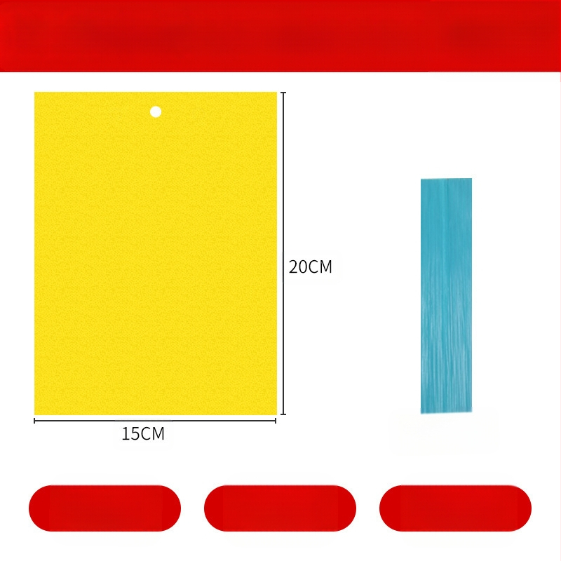 Κολλητική επιφάνεια εντόμων για μύγες φρούτων και κουνούπια – διπλής όψεως, μη τοξική, διάρκεια ζωής 5 έτη, 1000 φύλλα