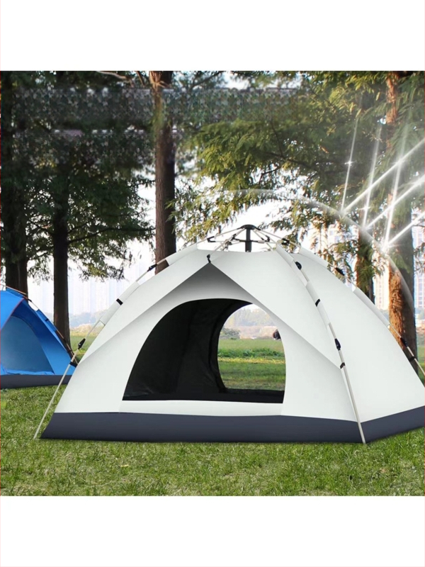 Автоматична палатка за къмпинг с бързо разпъване, еднослойна, за 3-4 човека, стълбове от фибростъкло, външна водоустойчива материя 1000-1500 мм