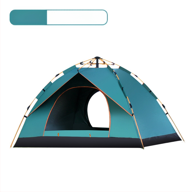 Автоматична палатка за къмпинг с бързо разпъване, еднослойна, за 3-4 човека, стълбове от фибростъкло, външна водоустойчива материя 1000-1500 мм
