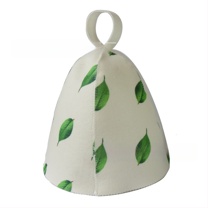 Шапка за сауна от фетр с усилена топлоизолация и абсорбция на влага (0.1 kg; повторна употреба; лого: да; марка Yiwu golden seat)