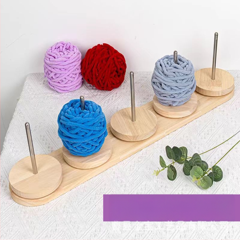 Дървен въртящ се разпределител за прежда с пет оси, борова дървесина, модерен минималистичен стил