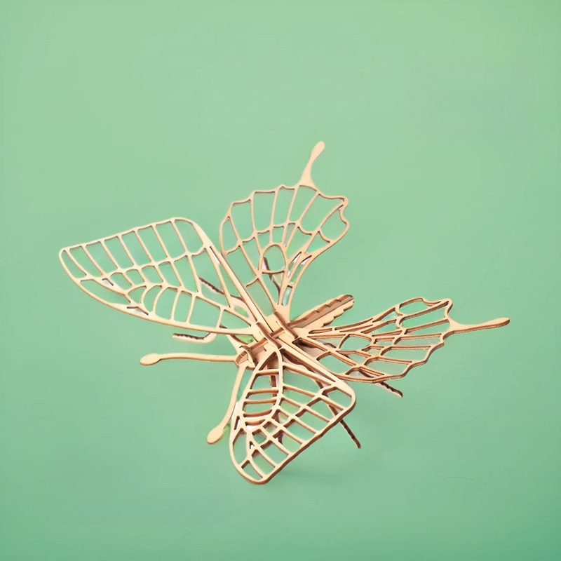 Koka 3D puzle bērniem ar kukaiņu tēmu — DIY komplekts, izglītojoša rotaļa vecumā 4–6 gadi, pielāgojama