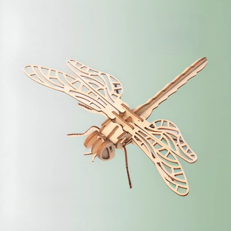 Koka 3D puzle bērniem ar kukaiņu tēmu — DIY komplekts, izglītojoša rotaļa vecumā 4–6 gadi, pielāgojama