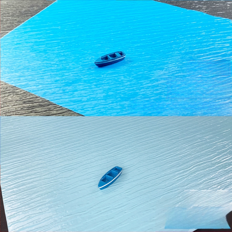 Пластмасов DIY модел за пясъчна маса с повърхност на водни вълни – статичен модел за морски пейзаж