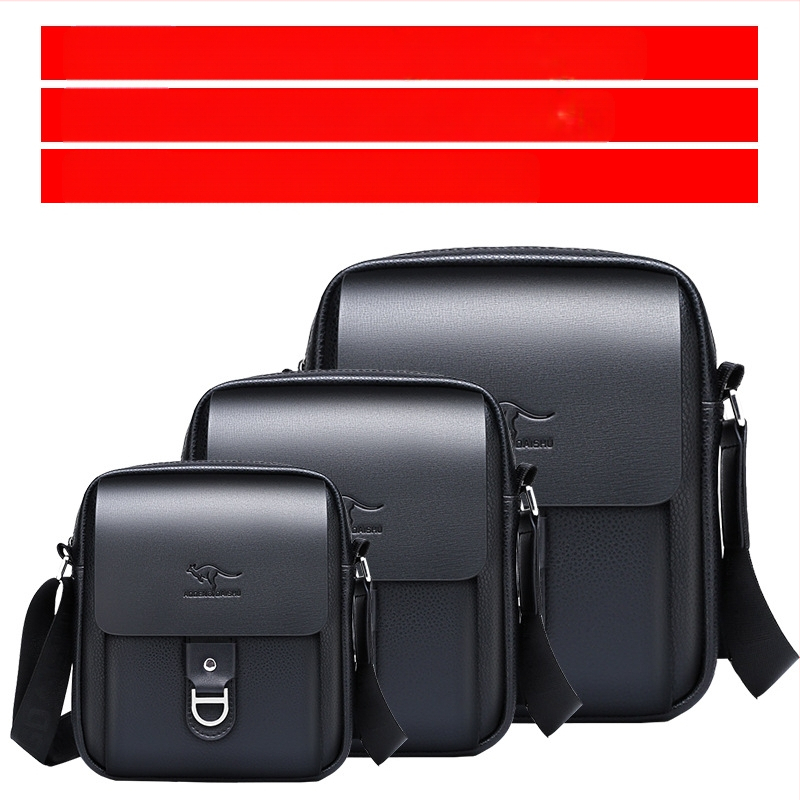 Vīriešu pleca soma – street trend stils, PU āda, ūdensizturīga, zīmols AOGUANDAISHU, modelis 098