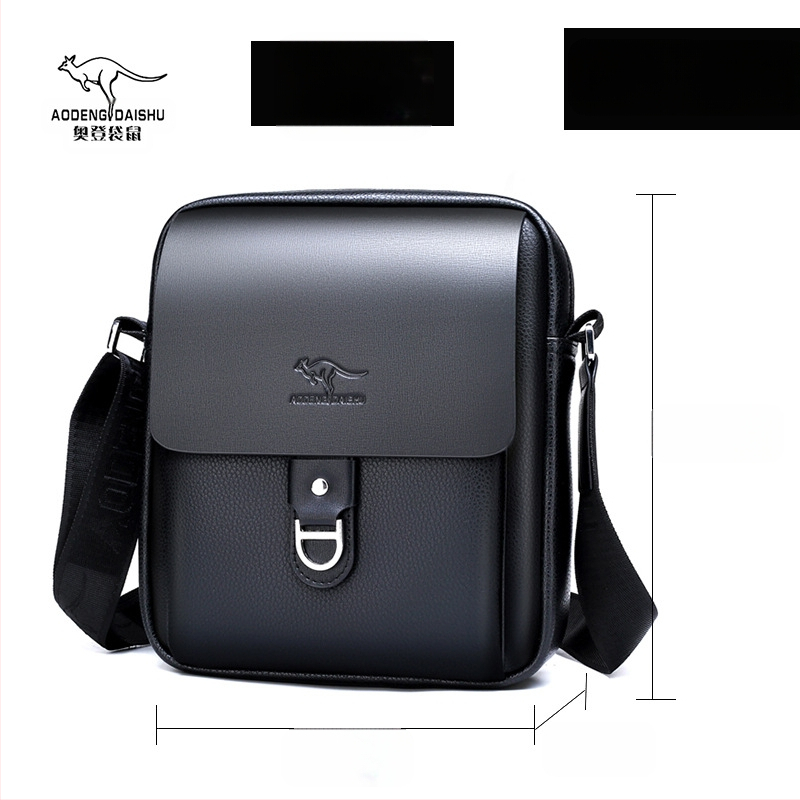 Vīriešu pleca soma – street trend stils, PU āda, ūdensizturīga, zīmols AOGUANDAISHU, modelis 098