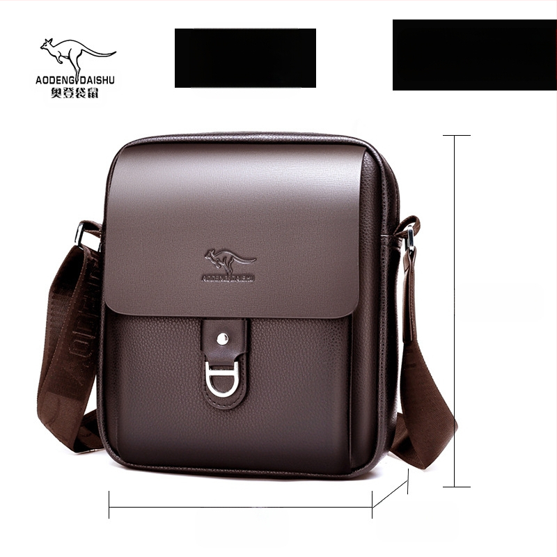 Vīriešu pleca soma – street trend stils, PU āda, ūdensizturīga, zīmols AOGUANDAISHU, modelis 098