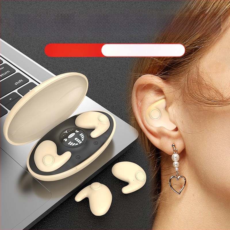 Bluetooth слушалки за ушно монтиране – бинаурално стерео, MD538, BT 5.3, обхват 10 м, безжично зареждане, 4–8 ч работа, IPX6