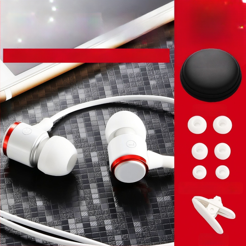 Vadu iekšējās ausu spēļu austiņas ar dinamisku skaļruni, spēcīgs bas, inline vadība, 1,2 m kabelis, 3,5 mm ligzda, modeļ E3, Android savietojams