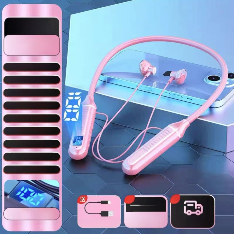 Bluetooth kakla austiņa – sporta modelis, stereo, Bluetooth 5.0, 10 m darbības rādiuss, akumulatora darbības laiks virs 8 stundām, IPX3