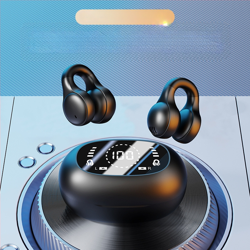 Bezmug Bluetooth ausu klausulēs ar gaisa vadīšanu, clip-in dizains, trokšņu samazināšana, Bluetooth 5.4, IPX4, 10 m diapazons