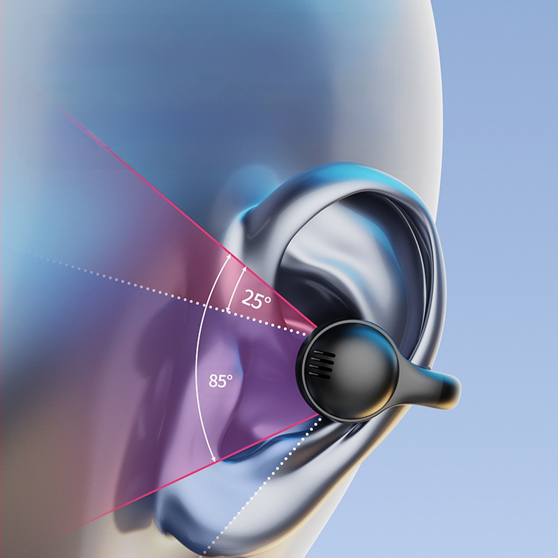 Bezmug Bluetooth ausu klausulēs ar gaisa vadīšanu, clip-in dizains, trokšņu samazināšana, Bluetooth 5.4, IPX4, 10 m diapazons