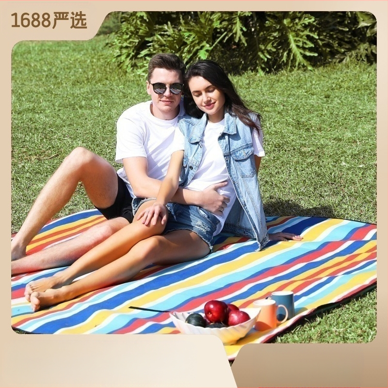 Bluebonny flanelas piknika sega ar alumīnija filmas mitruma aizsardzībai, 4–6 cilvēkiem