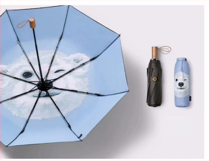 Divslāņu saules lietussargs pieaugušajiem ar UPF > 50 UV aizsardzību, 24 ribām, alumīnija sakausējuma rāmis un rokturis, 210T vinila audums