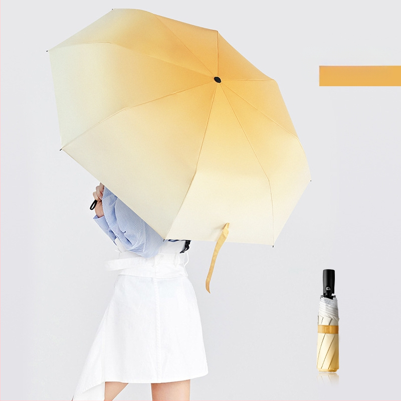 Ομπρέλα τριών τμημάτων με αυτόματη λειτουργία, διαβαθμισμένου σχεδίου αντίσταση στον άνεμο, 8 ακτίνες, UPF50+, δυνατότητα λογοτύπου