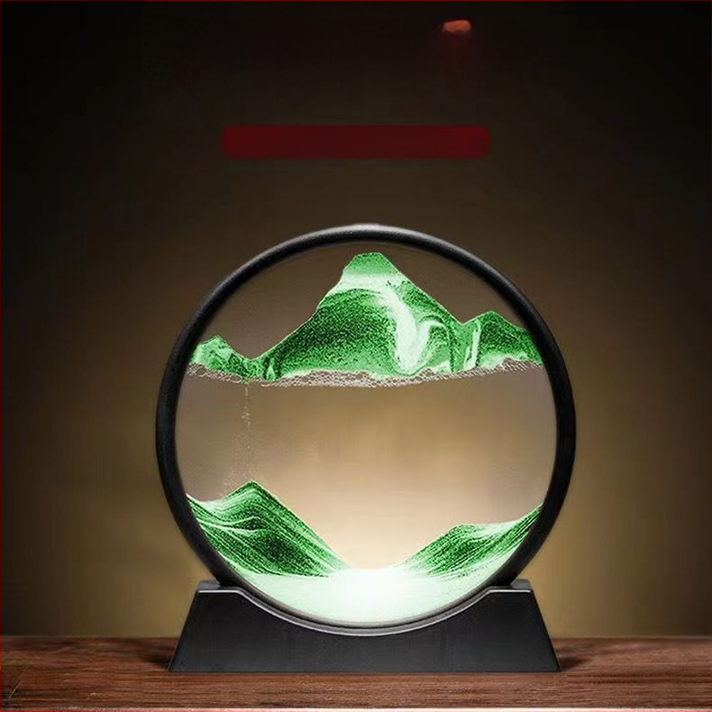 Διακοσμητική λάμπα με ωρολόγιο από άμμο, γυάλινο στηρίγμα, μοντέρνος μινιμαλισμός, μοντέλο 005, κατάλληλη για εσωτερικούς χώρους, τάση ≤36V