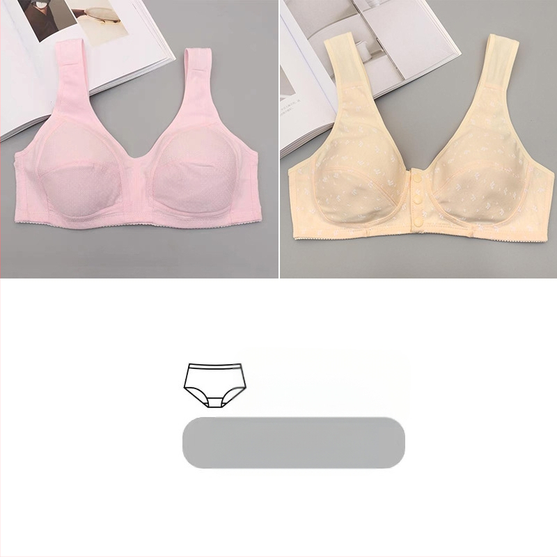 Σουτιέν από βαμβάκι, κύπελλο 3/4, μπροστινό κούμπωμα, όμορφος πίσω σχεδιασμός, push-up