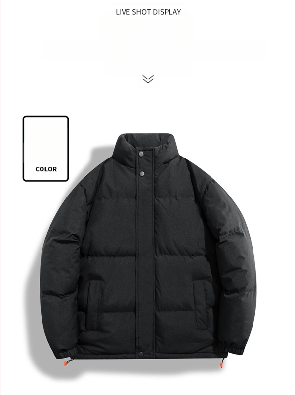 Памучно палто - стояща яка без качулка; 100% полиестер; пълнеж: полиестер-памук; подплата: полиестер