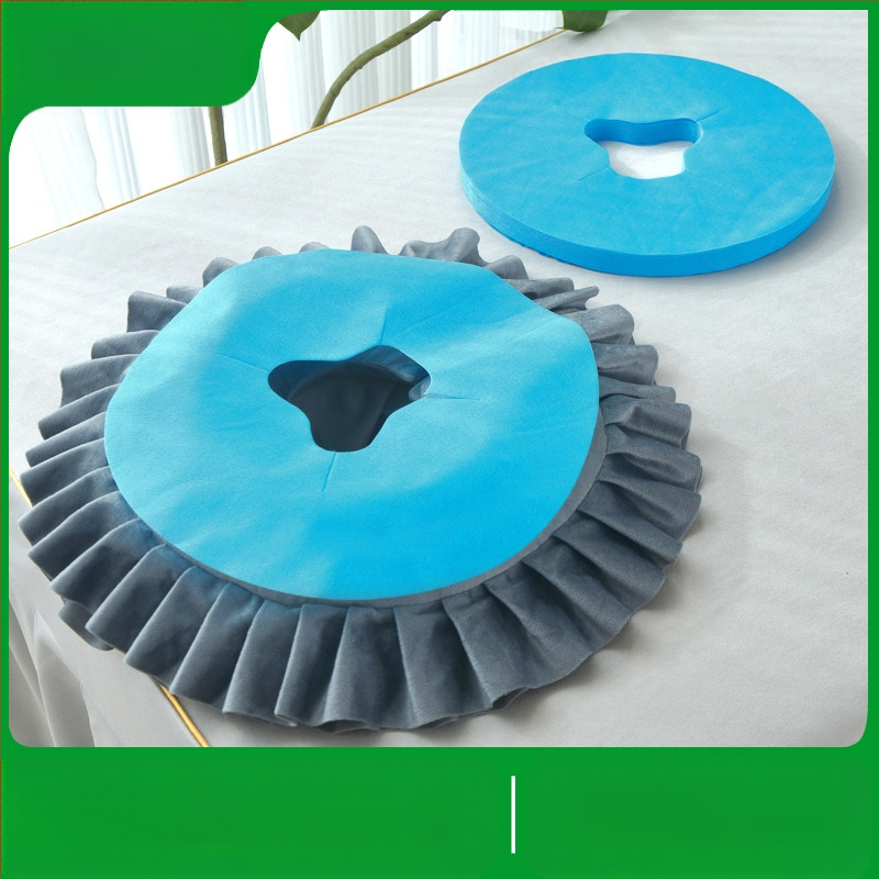 Μίας χρήσης κυκλική πετσέτα προσώπου από μη υφαντό ύφασμα για σαλόνι ομορφιάς, παχιά, αδιάβροχη και ανθεκτική στο λάδι, μαξιλαράκι τραπεζιού μασάζ