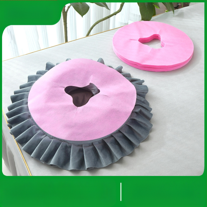 Μίας χρήσης κυκλική πετσέτα προσώπου από μη υφαντό ύφασμα για σαλόνι ομορφιάς, παχιά, αδιάβροχη και ανθεκτική στο λάδι, μαξιλαράκι τραπεζιού μασάζ