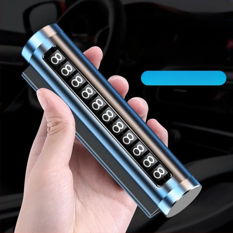 Временна паркинг номерна табела със скрита метална ролкова конструкция, модел T2, метална изработка, отпечатано лого, персонализация.