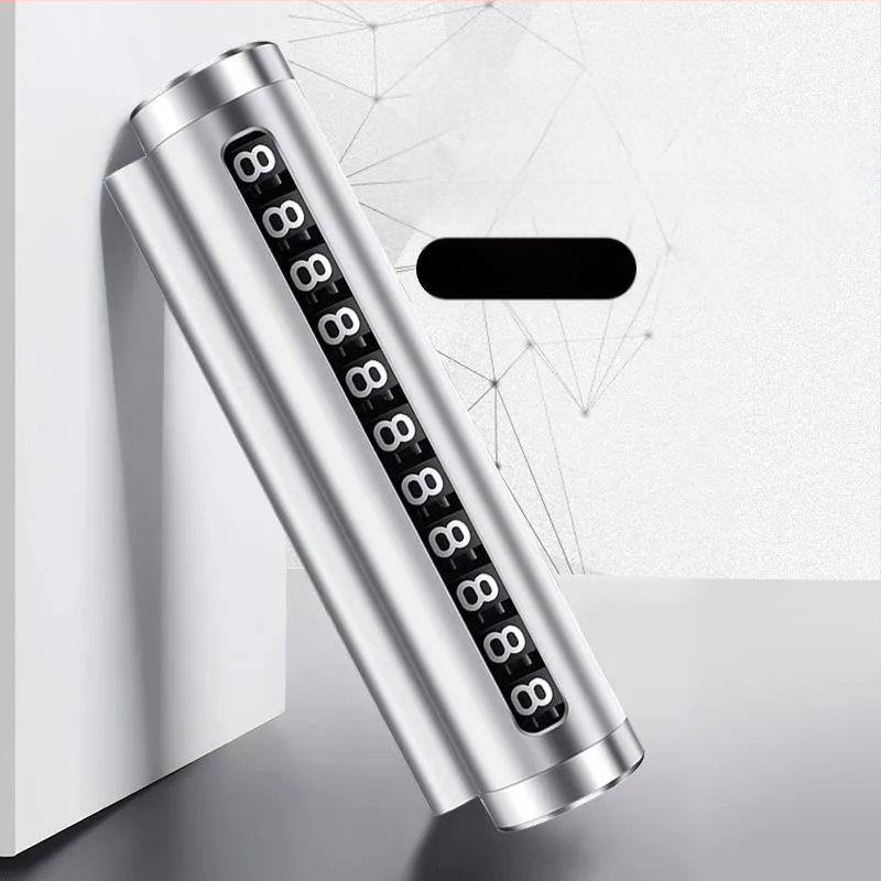 Временна паркинг номерна табела със скрита метална ролкова конструкция, модел T2, метална изработка, отпечатано лого, персонализация.