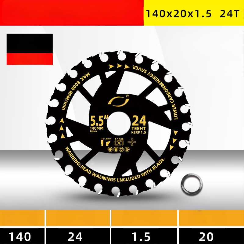 Диск за циркуляр за дървообработване - сплав, за електрически циркуляр, преносим