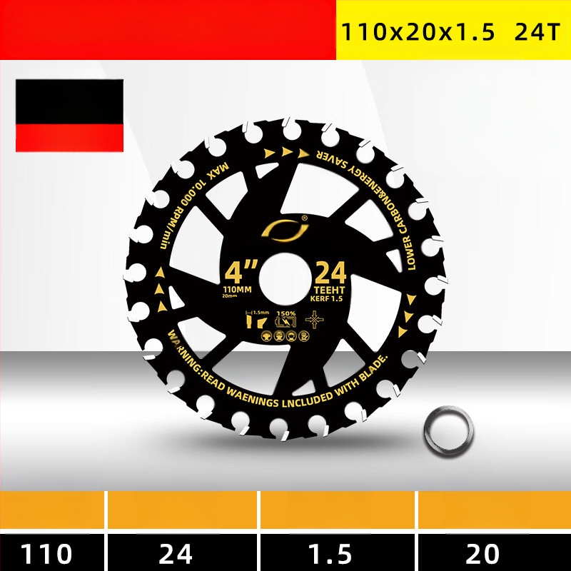 Диск за циркуляр за дървообработване - сплав, за електрически циркуляр, преносим