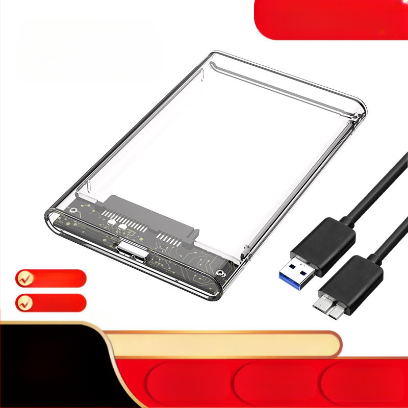Външен корпус за SATA твърд диск, USB 2.0/3.0/3.1 към SATA, PC материал, поддържа 2–4 TB, до 480 MB/s