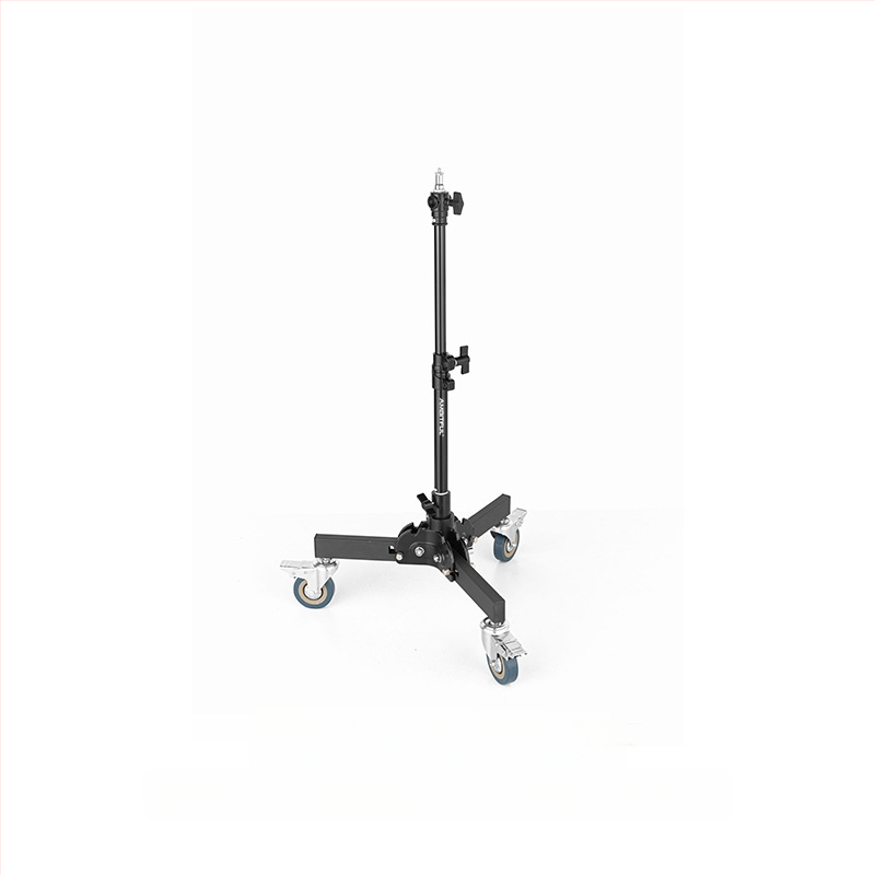 Статив за осветление за фотография с алуминиев сплав, тежък с ролкова система, сгъваем двусекционен, височина 81 см, товароподемност 80 кг