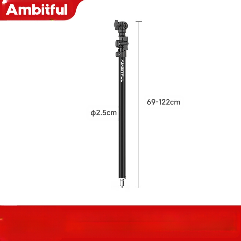 Статив за осветление за фотография с алуминиев сплав, тежък с ролкова система, сгъваем двусекционен, височина 81 см, товароподемност 80 кг