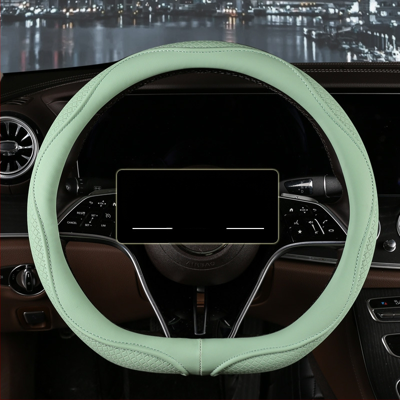 Д-тип обвивка за волан, диамантено релефна, универсална, изкуствена кожа, против приплъзване и дишаща