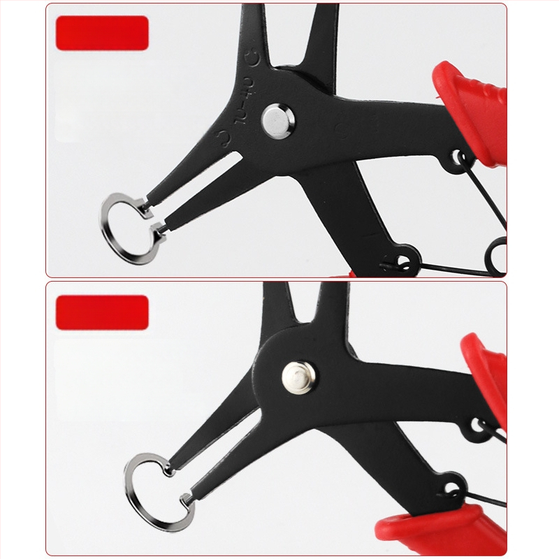 Record work Dvostrane circlip kliješta, unutarnje i vanjske, fiksna glava, kut glave 0°, težina 108/128 g