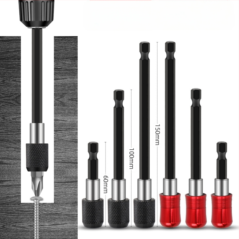 SteelMaster Разширителна пръчка за битове за бормашина със магнитен самозаключващ се съединител и бърза смяна на шестограм