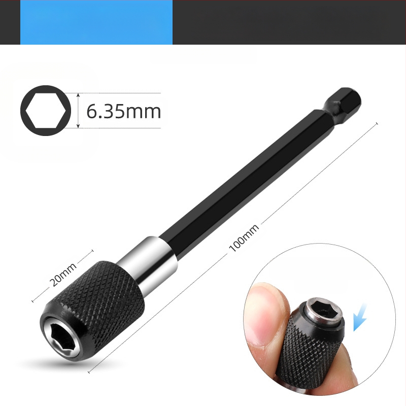 SteelMaster Разширителна пръчка за битове за бормашина със магнитен самозаключващ се съединител и бърза смяна на шестограм