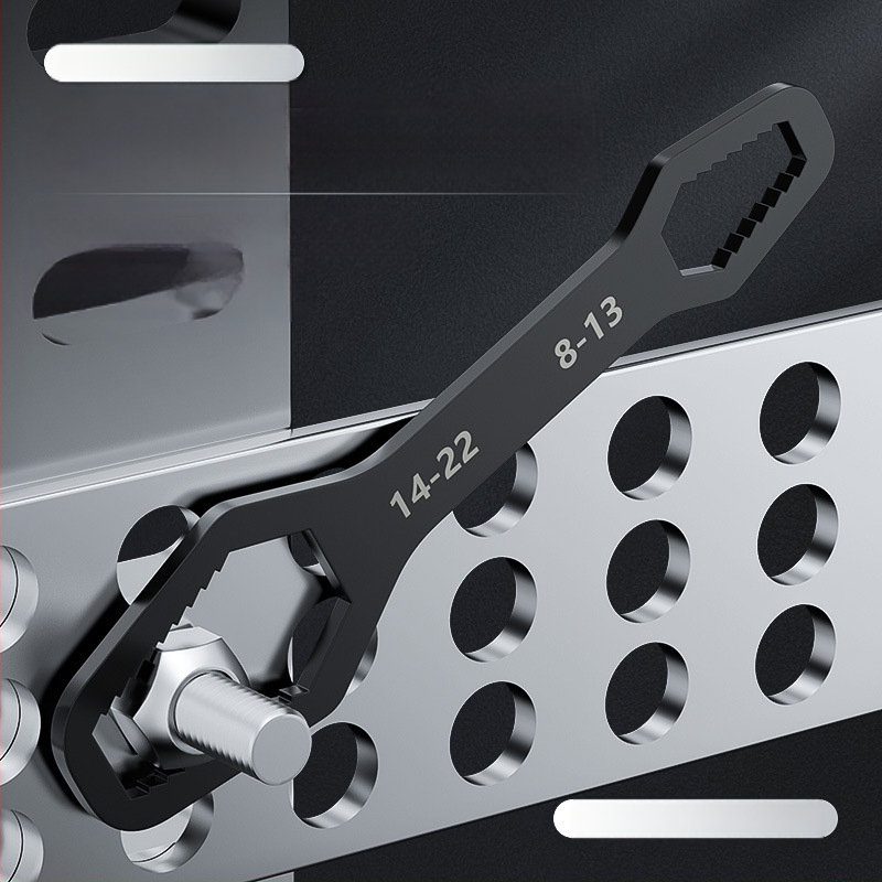 Многофункционален комплект регулируеми гаечни ключове с глава във форма на сливово цвете, двойнокраен, самозатягащ