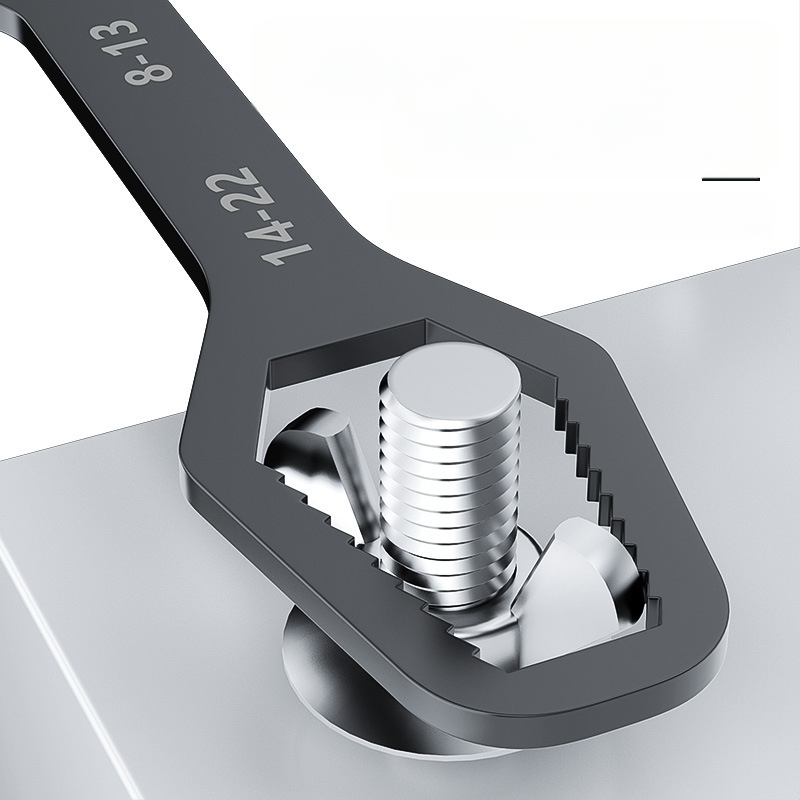 Многофункционален комплект регулируеми гаечни ключове с глава във форма на сливово цвете, двойнокраен, самозатягащ