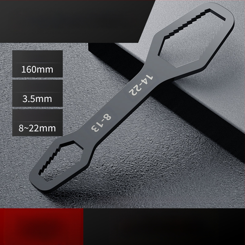 Многофункционален комплект регулируеми гаечни ключове с глава във форма на сливово цвете, двойнокраен, самозатягащ