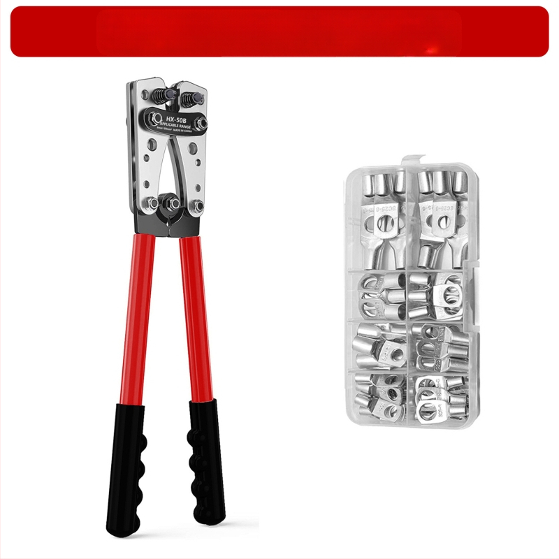 HX-50B Πένσες Κλιπ για Γυμνούς Τερματικούς Ακροδέκτες, Χειροκίνητο Ψυχρό Crimp, Κ45 Ακίδα, Υψηλού Ανθρακα Ατσάλι