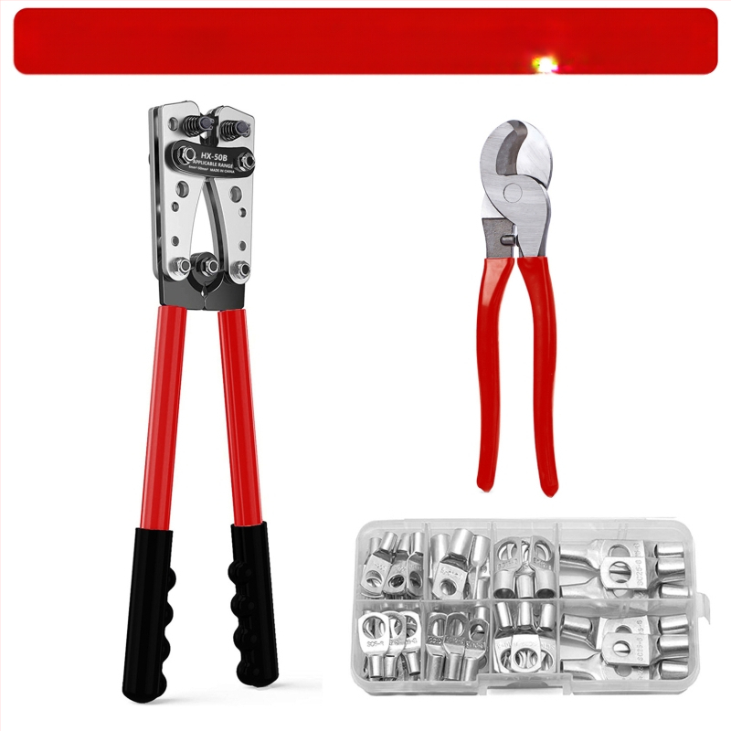 HX-50B Πένσες Κλιπ για Γυμνούς Τερματικούς Ακροδέκτες, Χειροκίνητο Ψυχρό Crimp, Κ45 Ακίδα, Υψηλού Ανθρακα Ατσάλι