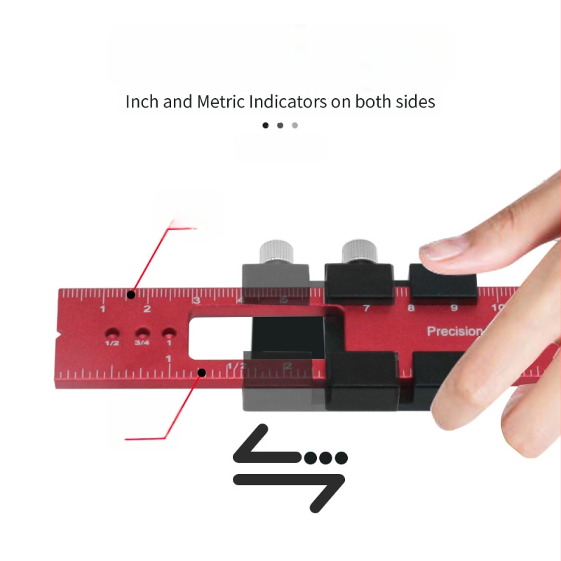 XYT алуминиева сплав дърводелска линейка — високопрецизен измервателен инструмент с метрични и имперски единици (за домашна употреба)