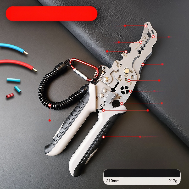 Yingjie Κλειστήρες απογύμνωσης καλωδίων με καμπτόμενες γνάθες, λαβή από καουτσούκ, αγκώνας, ράμφος αετού, κλειδί