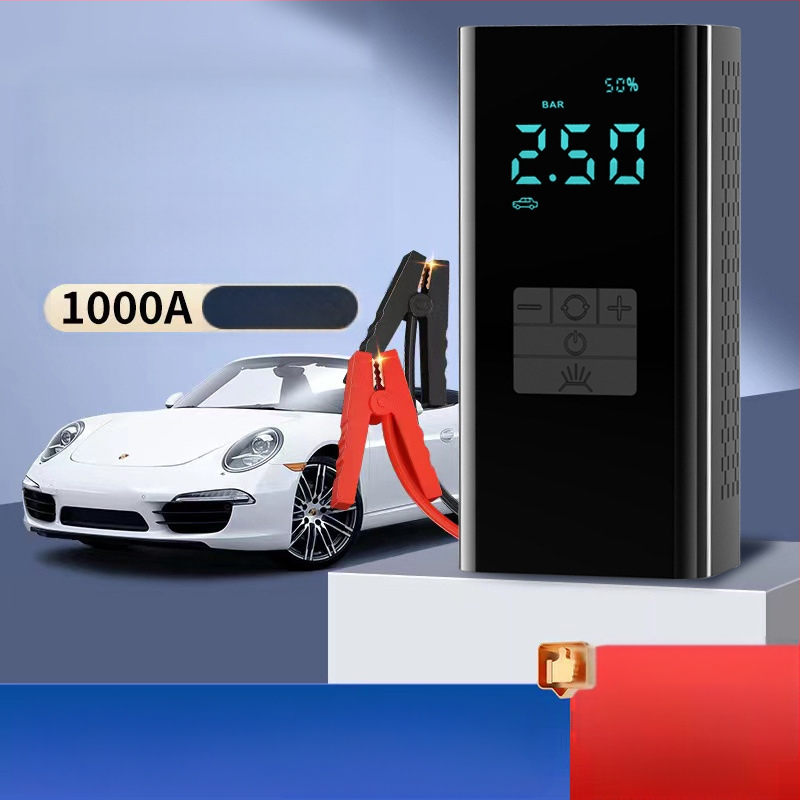 Pārvietojamā auto gaisa sūknis ar ārkārtas barošanas avotu — 14,8V, 100W, 25 L/min, digitālais displejs, riepas spiediena mērītājs