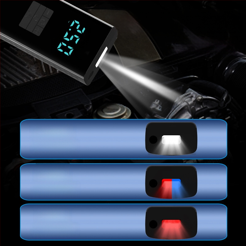 Pārvietojamā auto gaisa sūknis ar ārkārtas barošanas avotu — 14,8V, 100W, 25 L/min, digitālais displejs, riepas spiediena mērītājs