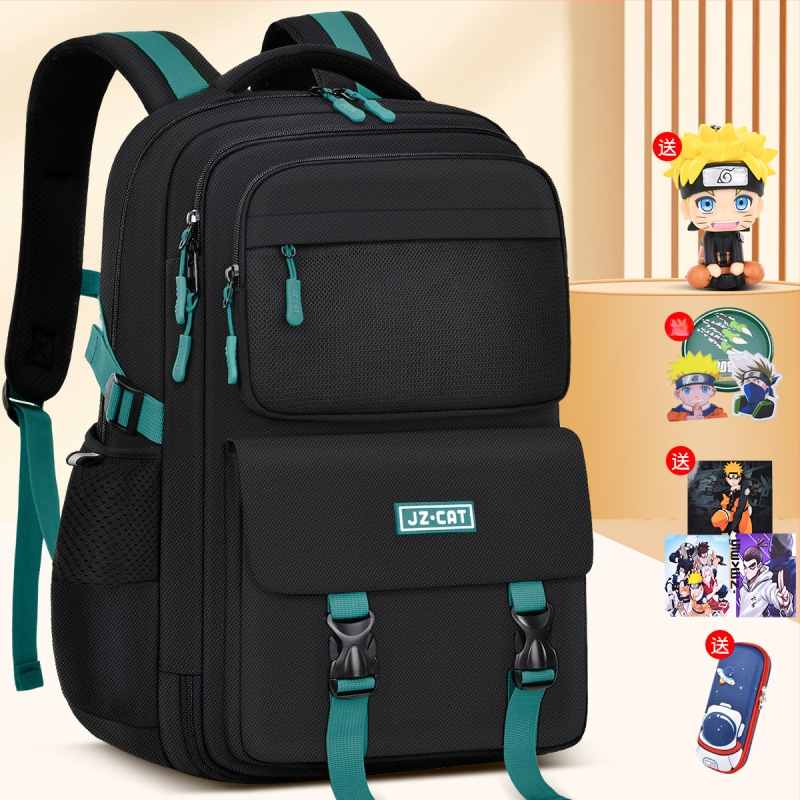 Σχολική τσάντα για αγόρια (5–6 τάξη), πολυεστέρας, αδιάβροχη, διαπνέουσα, ultra-light, προστασία της σπονδυλικής στήλης και μείωση βάρους, διαχωρισμός στεγνό/υγρό, ανακλαστικά στοιχεία, ιμάντες αέρα, σχέδιο anime